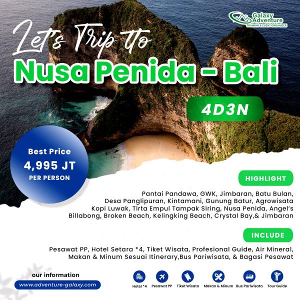 Paket Tour And Gathering Nusa Penida Bali