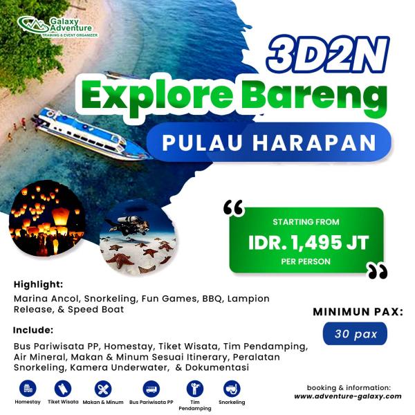 Paket Tour And Gathering Outing Pulau Harapan