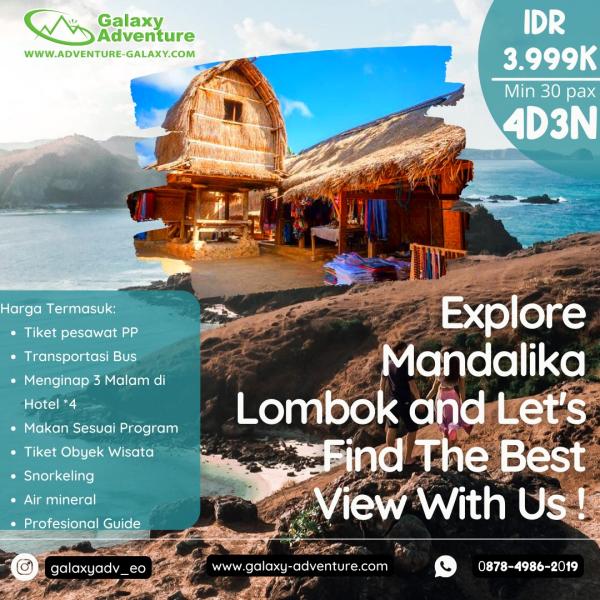 Paket Tour Outbound Dan Gathering Mandalika Lombok 4d3n